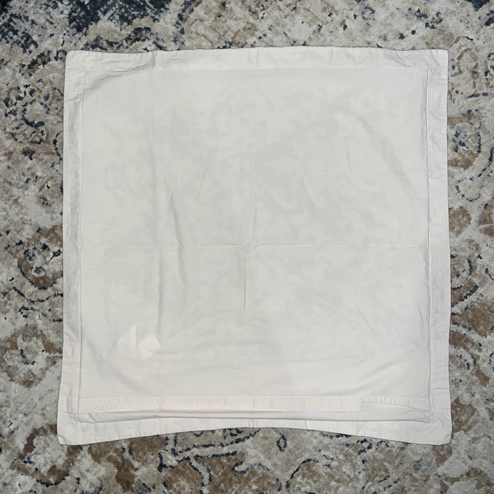 3 Pottery Barn Jacquard Medallion Cotton Linen Euro Sham in Neutral - Picture 7 of 16